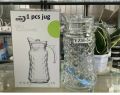 1.7 Litre Green Apple Deli Glassware Crystal Clear Glass Water Jug And Juice Jug And Pitcher With Plastic Lid,Water Jug/ glass juice jar. 