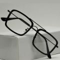 Eyewear Black Metal Square Shaped Retro Classic Glass Frame Men Women Spectacle Frame Reading glass Unisex Optical Eyewear. 
