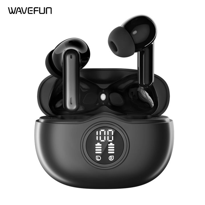 Wavefun Star 2 ANC Bluetooth Earphone V5.3 Wireless Headphones Digital Display Active Noise Cancelling Earbuds Super Bass