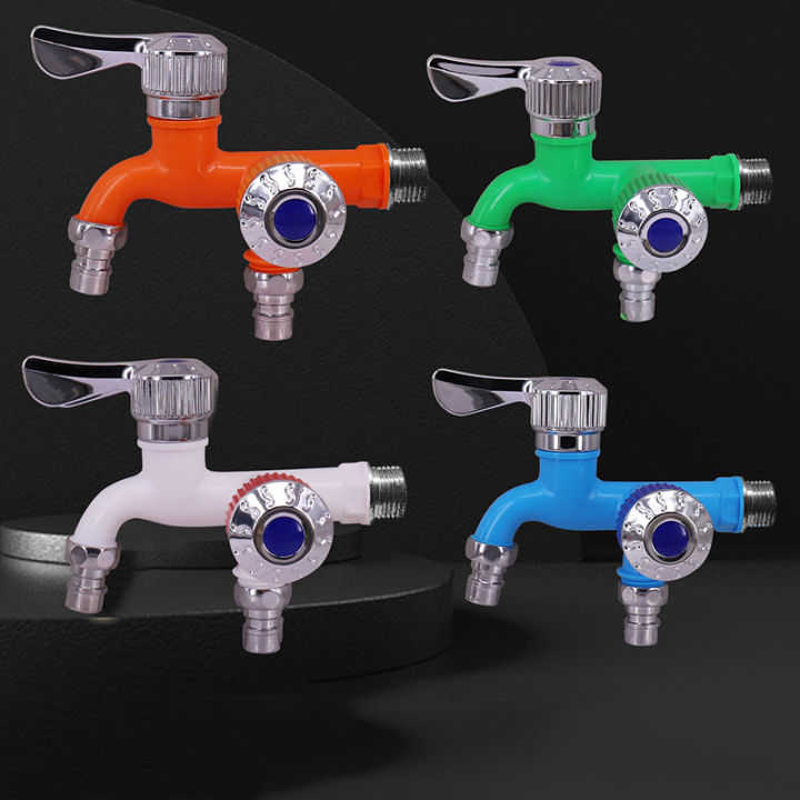 Dual%20Control%20Double%20Outlet%20Water%20Tap%201/2"%20Universal%20Interface%20Plastic%20Faucet%20Home%20Bathroom%20Hose%20Irrigation%20Quick%20Connector%20Conbo%20-%20Image%202