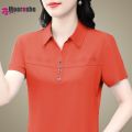 Summer Women's Casual Polo Shirt T-shirt Shirts Korean Dongdaemun 2024 Womans Tops Luxury Clothing Short Sleeve Tee Clothes Golf.