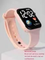 New LED Digital Fashionable Luxury Silicone Band Sports Colourful Belt Watch for Women.