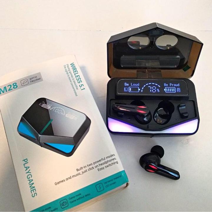 M28%20TWS%20Bluetooth%20Wireless%20Earbuds%20-%20Black%20-%20Image%204