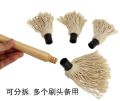 BBQ Grill feeding mop Rubber wood handle baking dipping brush BBQ oil brush cotton sauce sweep. 