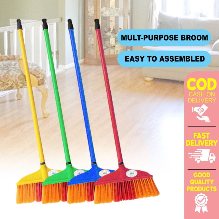 Long Plastic Broom Floor Cleaning Broom With Handlel For Household Cleaning Walis-P-J