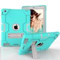 For Apple iPad 2 3 4 A1458 A1459 A1460 A1416 A1397 Case Shockproof Kids Safe PC Silicon Hybrid Stand Full Body  Cover. 