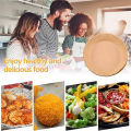 50pcs Non-Stick Disposable Air Fryer Liners Parchment Paper for Baking Roasting Microwaving Oil Water Proof Blister Packaging. 