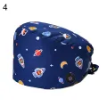 Sweat Absorbant Dust Proof Scrub Cap Buttons Adjustable Hat. 