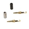 4 Pole Metal Body Headphone Jack Plug Male 3.5mm 4 Pin Stereo Audio Headphone Jack Connector Earphone Plug For Mobile Phone Computer Laptop Desktop PC MP3 Video. 