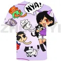 Hip Hop Aphmau T-Shirts 3D Anime Tops Tee Oversized Tshirt Kids As A Cat Streetwear Graphic T Shirts for Women Clothing Harajuku. 