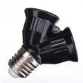 【VisioN Shop】5PCS 2 in 1 E27 Lamp Holder E27 to 2 E27 Bulb Holder Lamp Socket Y Splitter Adapter for LED Bulb Light Lamp. 