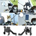Techway Rider Metal Mobile Phone Holder for Motorcycle-Black.