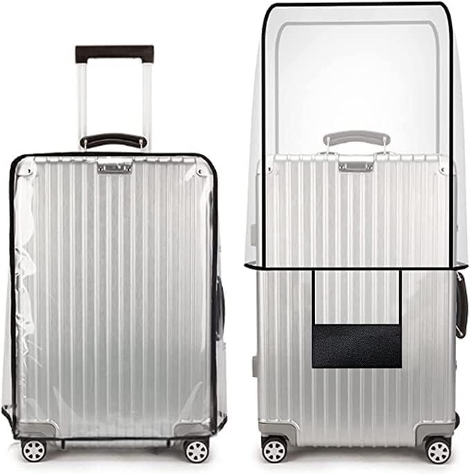 Transparent Luggage Cover Waterproof Thick Clear PVC Suitcase Cover Travel Bag Dust Protector Stylish Luggage Cases Cover for 20-30 inch