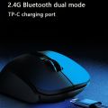 HXSJ H5 Multi-Device Performance Mouse USB BT Mouse Backlit Rechargeable Ergonomic Mice Optical Mouse Office for Computer PC.