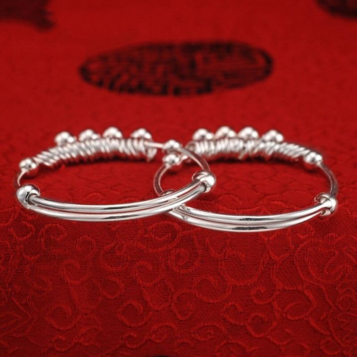 Baby%20Bracelet%20Silver%20Color%20Newborn%20Birthday%20Gift%20Infant%20Kids%20Adjustable%20Jewelry%20Handmade%20Chain%20Bracelets%20Anklet%20Fashion%20Circle%20-%20Image%206