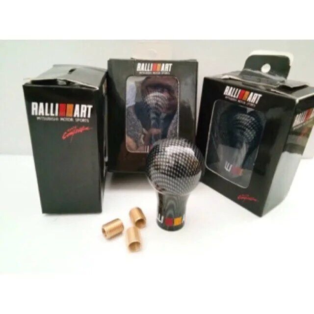 Ralliart%20Carbon%20Look%20Manual%20Transmission%20Gear%20Shift%20Knob%20Shifter%20Lever%20Head%20For%20Mitsubishi-black%20-%20Image%204