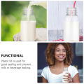 6pcs 100ml Milk Bottles Small Juice Bottles Leakproof Milk Bottles Portable Beverage Bottles Plastic Water Bottle Shot. 