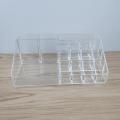 Large Perfume Bottle Organizer Durable Clear Makeup Organizer with Grids Cosmetic Storage Box for Lipstick Eyeliner Brushes.