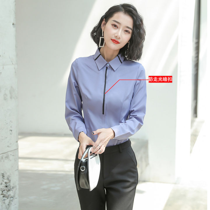 Business%20Shirt%20Female%20Student%20Korean%20Style%20Loose%202024%20Spring%20and%20Autumn%20New%20Slim%20Bottoming%20White%20Shirt%20Formal%20Suit%20Work%20Clothes%20-%20Image%209
