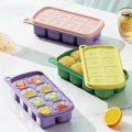 8 Compartments 3D Square Ice Cube Tray with Lid Silicone Candy Ice Mold DIY Moulds Ice Ball Maker Kitchen Tools. 