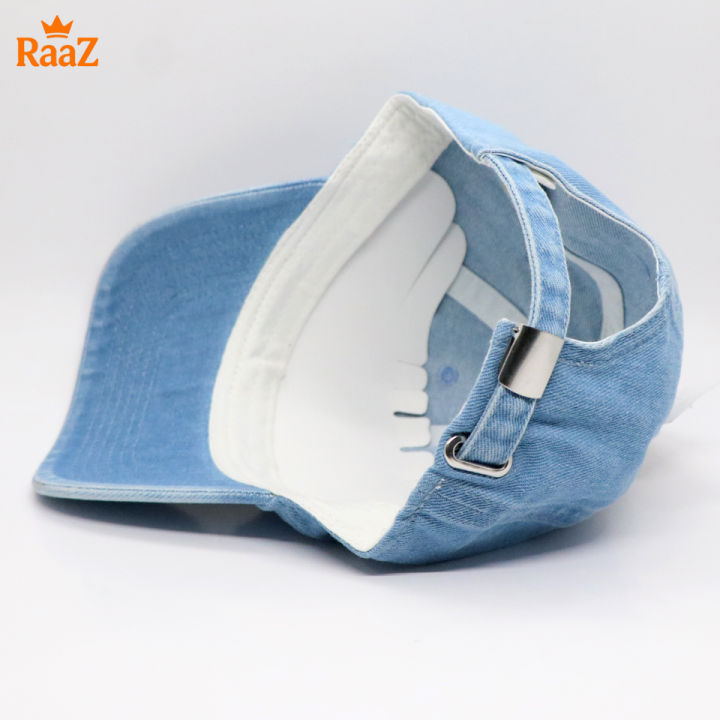 Sky%20Blue%20Denim%20Ripped%20Visor%20Cap%20For%20Men%20-%20Image%203