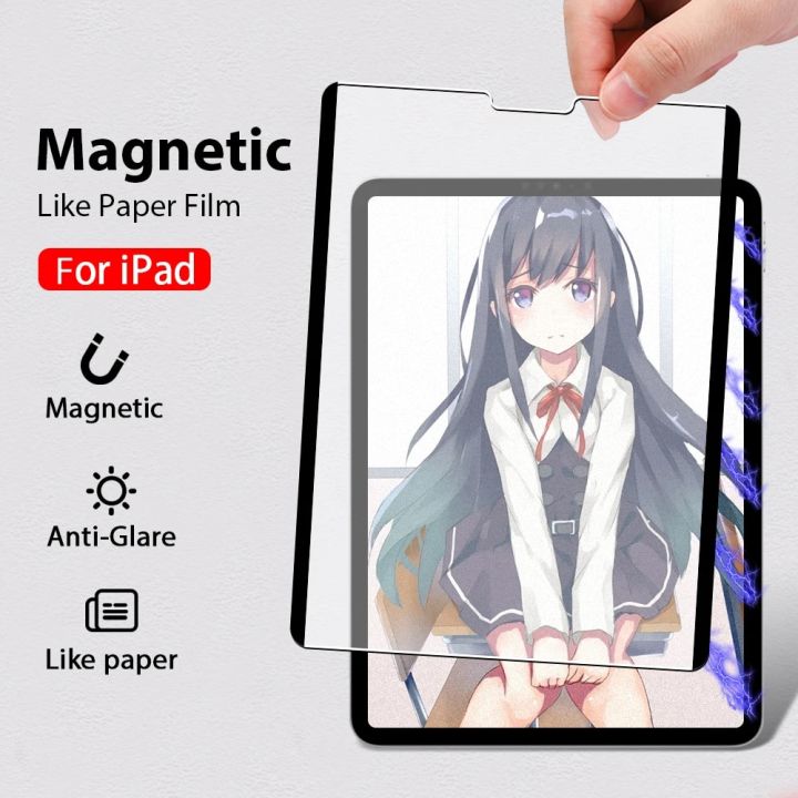 Like Paper Film Screen Protector For iPad 10 10th 9th Gen 2022 Pro 11 12.9 12 9 Air 5 4 3 2 Mini 6 10.9 10.2 Magnetic Matte Film