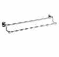 Chrome Finish Stainless Steel Bathroom Fixture Double Towel Rack / Towel Rack Holder. 