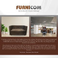 Upscaled Quality - Furnicom Sofa Set Leather Rolled Arm Fluffy Arm Sofa/ one & Two Seater Living Room or Office Sofa - Innovative Design.