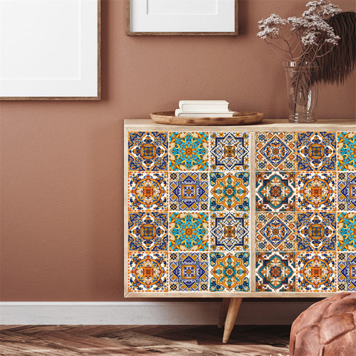 Qiunery%2010pcs%20Tile%20Sticker,%20Bathroom%20Kitchen%20Peel%20And%20Stick%20Backsplash%20Tile%20Decals%20Retro%20Pattern%20Waterproof%20Removable%20Self-Adhesive%20Square%20Wall%20Decals%20For%20Home%20Decor%20-%20Image%203