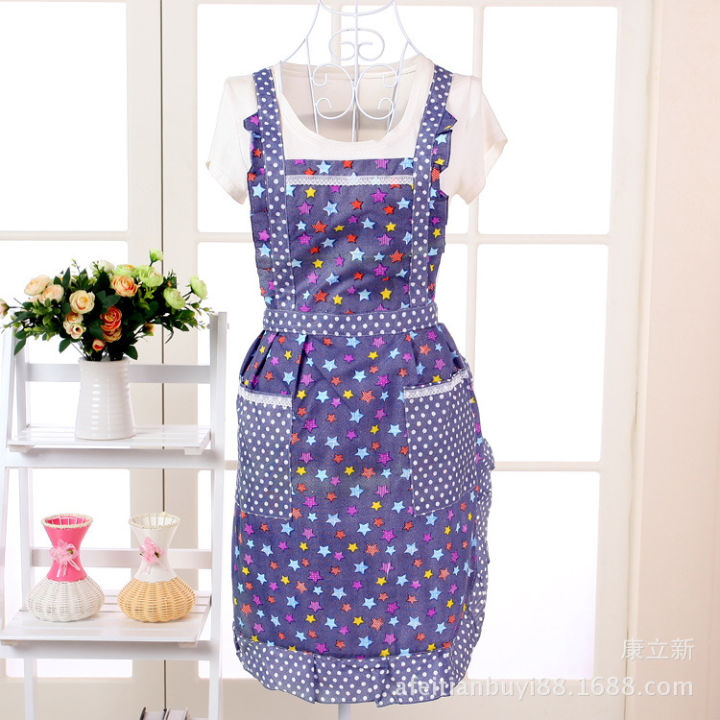 Apron%20Brushed%20Lace%20Edge%20Pastoral%20Korean%20Strap%20with%20Lining%20Kitchen%20Princess%20Apron%20-%20Image%204