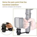 Triple Cold Shoe Mount Universal Extension Bracket Holder Adapter for LED Video Light DSLR Phone Gimbal Stabilizer. 