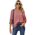 Refined Taste - Ladies New Design For Ladies Custom Logo Long Sleeve Pullover Solid Color Women Tops - Durabilty Assured. 