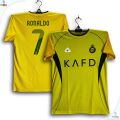 Al-Nassr Short Sleeve Football Jersey For Men - Half Sleeve T Shirt - Ronaldo 7 Jersey 2026.