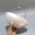 Pearl bead shaped acrylic clutch bag women designer evening party tote box purse 2023 new ivory handbag. 