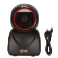 Desktop QR Code Scanner High Accuracy Fast Decoding CMOS USB QR Code Scanner for Shopping Malls Supermarkets Black.