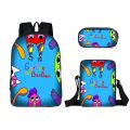 Three -piece Garten of Banban Banban Backpack Schoolbag Garden Bag Game Pen Bag Pen Bag Small Bag children's boys and girls. 
