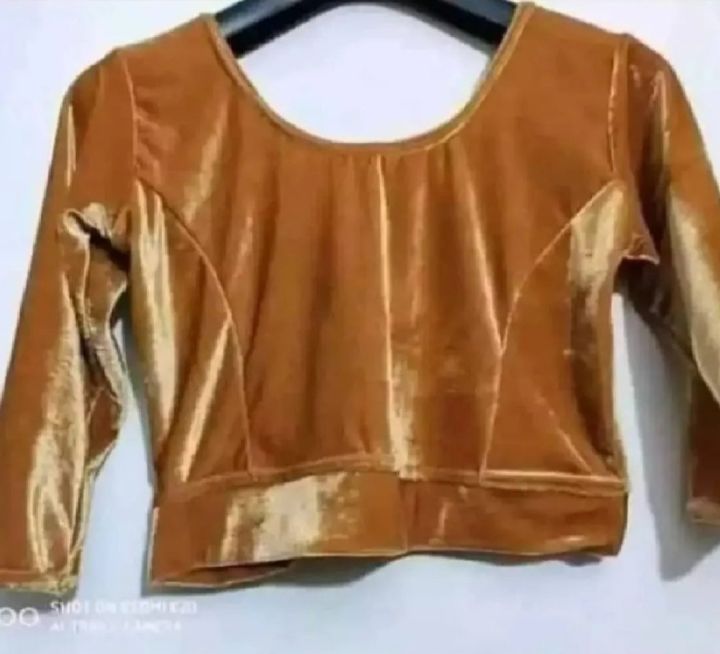 VELVET%20STRETCHY%20BLOUSE%203/4%20SLEEVE%20-%20Blouse%20For%20Women%20-%20Image%202