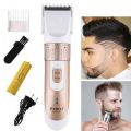 Kemei Rechargeable Hair Clipper and Trimmer Km 9020   Gold and White. 