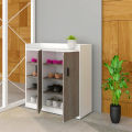Furnisha Shoe Rack with Cover Shoe Shelf Laminated Board (Finish Color - Albino and White).