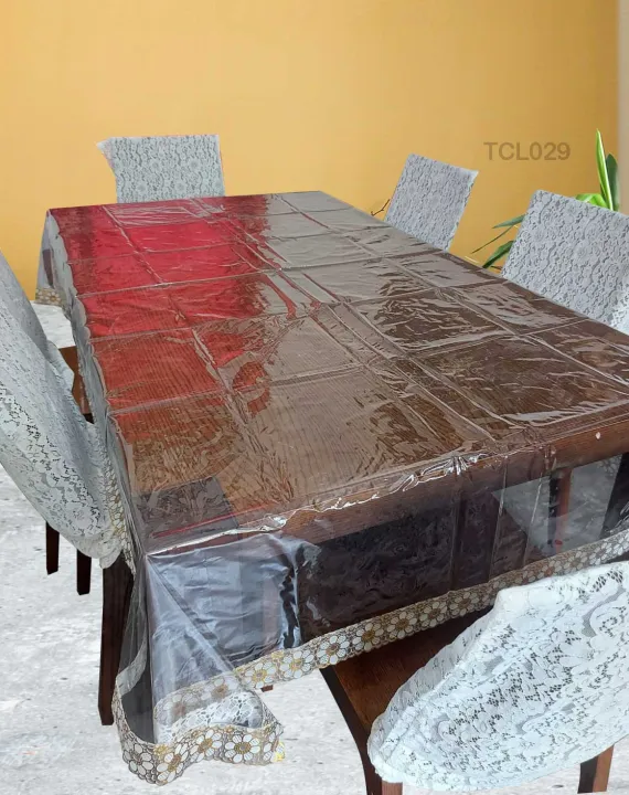 White%20Colour%20Plastic%20Table%20Cloth%20With%20Lace%20-%20Elegant%20And%20Easy-To-Clean%20Table%20Cover%20For%20Stylish%20Dining%20-%20Image%202