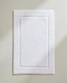 Pearl Linens 100% Cotton Bath Mat – 20x30 Inch, Soft & Absorbent, Quick Dry, 687 GSM, Machine Washable, White Bathroom Mats for Shower & Tub. 