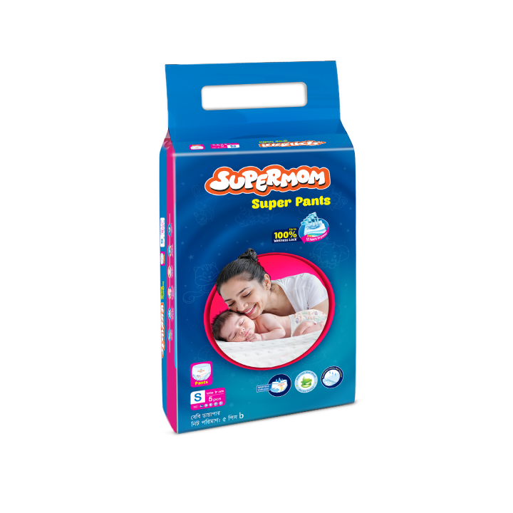 Supermom Baby Pant Diaper Small (0-8) Kg - 5 pcs