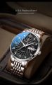 Poedagar PO827 Silver Stainless Steel Analog Wrist Watch For Men - Black & Silver. 