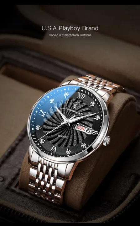Poedagar%20PO827%20Silver%20Stainless%20Steel%20Analog%20Wrist%20Watch%20For%20Men%20-%20Black%20&%20Silver%20-%20Image%203