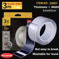 Deli 33601 High-Quality Double-Sided Nano Magic Tape 3m, 1mm Thickness, Washable Office Adhesive Tape.
