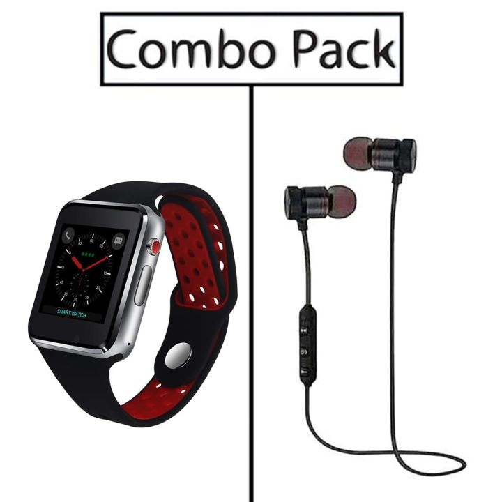 Combo of M3 Android Bluetooth Wireless Smart Watch and Stereo Super Bass Earphone