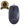 Logitech M90 Wired USB Mouse, 1000 DPI Optical Tracking, Ambidextrous PC / Mac / Laptop - Grey.