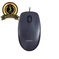 Logitech M90 Wired USB Mouse, 1000 DPI Optical Tracking, Ambidextrous PC / Mac / Laptop - Grey.