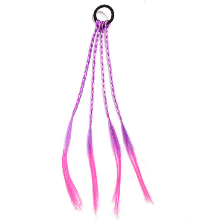 1/3/5Pcs%20Cute%20Children's%20Colorful%20Wig%20Hair%20Rope%20Princess%20Hair%20Band%20Ponytail%20Braid%20for%20Girls%20Gradient%20Color%20Fashion%20Accessory%20-%20Image%209