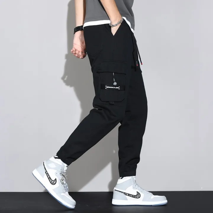 Spring%20and%20Summer%20Big%20Men%20Trousers%20Knitted%20Sports%20Pants%20Men%20Pants%20Loose%20Korean%20Version%20of%20All-Match%20Overalls%20Trousers%20Men%20-%20Image%204